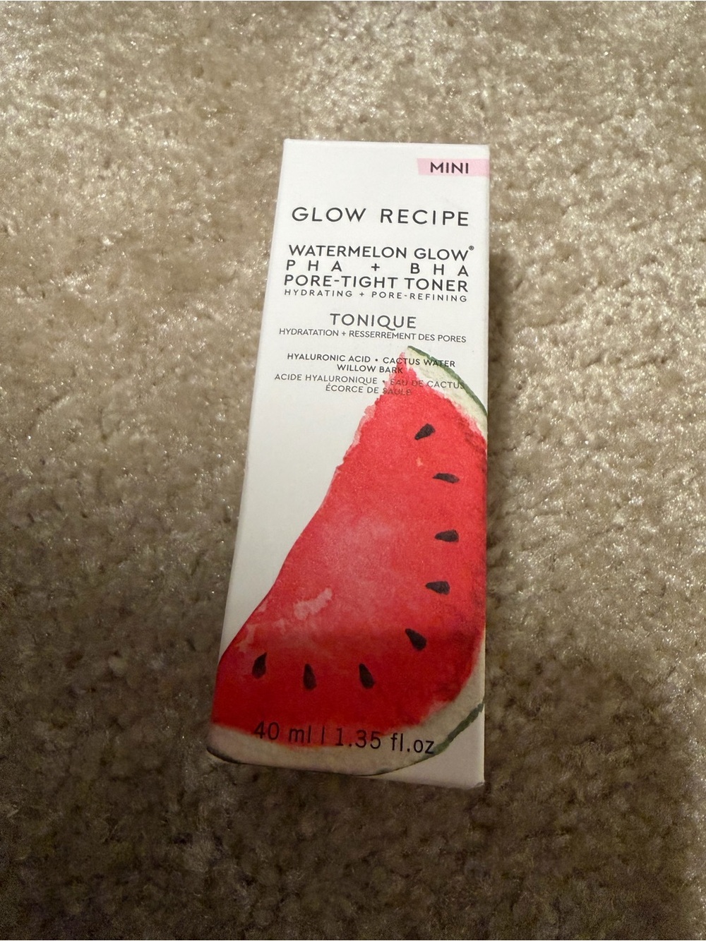 Glow Recipe Watermelon Glow PHA + BHA Pore-Tight Toner - 1.35fl oz NWT